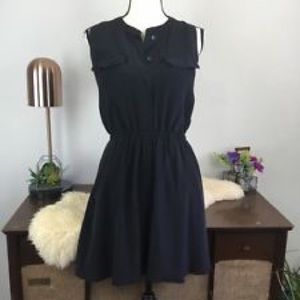 Madewell black silk dress